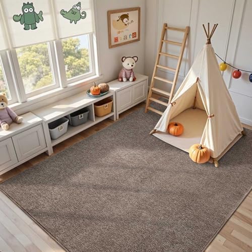 6x9 Large Brown/White Area Rug Non-Slip Washable for Living Room Bedroom - Image 5