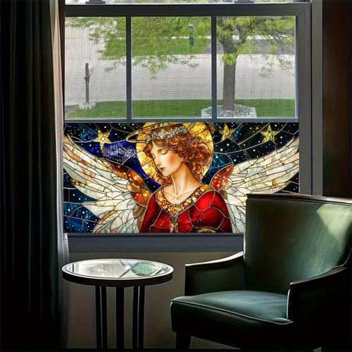 HOMETITUTE Angel Privacy Window Film 39.3x17.7 Inch PVC - Image 2
