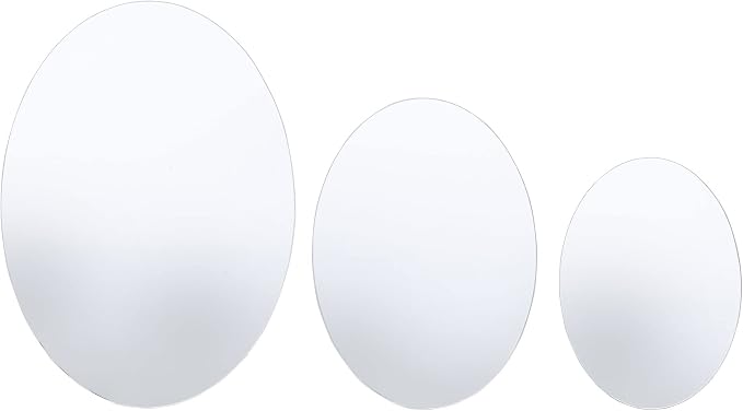 Elements Oval Wall Mirrors, Set of 7, Glass - Image 5