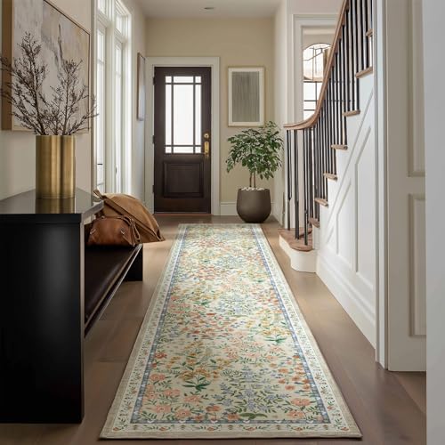 Washable Kitchen Rug Runners for Hallways: 2'x10' Bedroom Runner Non Slip Low Pile Stain Resistant Soft Indoor Floor Carpet Runner Rugs for Entryway Hallway Kitchen Laundry Room Farmhouse by palohom