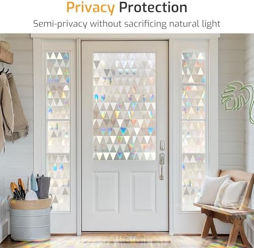 LUTE Window Privacy Film Decorative, Stained Glass Cling, 35.4" x 78.7" - Image 3