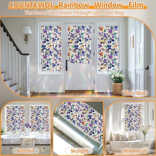 Rainbow Stained Glass Window Privacy Film Static Cling17.5x78.7in - Image 6