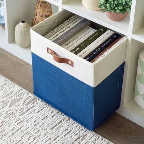 OrganiHaus 13x13 Cube Storage Bins, Set of 4 - Fabric Storage Cubes - Image 5