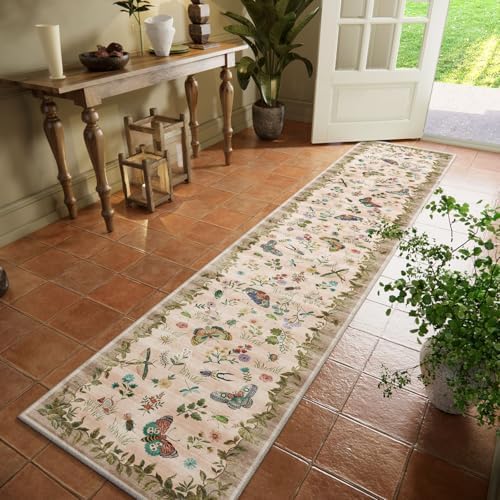 Machine Washable Hallway Runner Rugs: 2'x10' Kitchen Runner Stain Resistant Non Slip Low Pile Soft Carpet Runners for Hallways Indoor Entryway Kitchen Laundry Room Bedroom Bathroom Farmhouse - Image 2