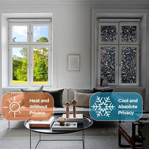 Finnez Blackout Window Film, Stained Glass Rainbow, Black, 29.5" x 157.4" - Image 6