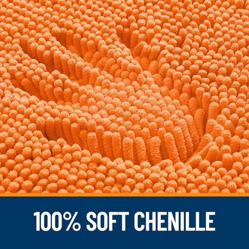 OLANLY Toilet Rugs U-Shaped 24x24, Soft Absorbent Chenille Contour Rugs - Image 3