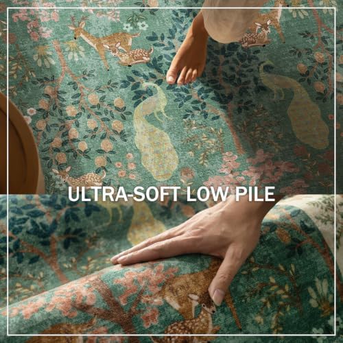 Runner Rug Washable Kitchen Runner: 2'6"x8' Hallway Runner Stain Resistant Non Slip Low Pile Soft Carpet Runners Rug for Entryway Bedroom Hallway Beside Bathroom Laundry Room - Image 5