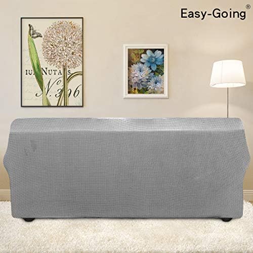 Easy-Going Stretch 4 Seater Oversized Sofa Couch Cover Light Gray - Image 3