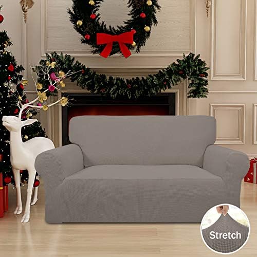 Easy-Going Stretch Loveseat Couch Covers Washable Taupe - Image 2