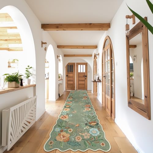 Lahome Floral Hallway Runner Rug Non Slip, 2'6''x10' Washable Runner Rug - Image 3