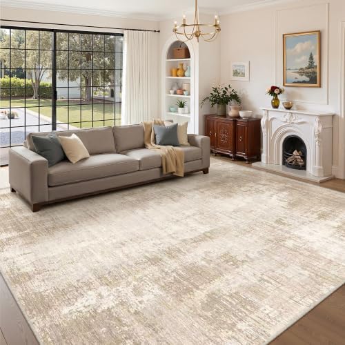 Valenrug 6x9 Area Rugs Non Slip, Large Washable Rugs for Living Room, Beige by Valenrug