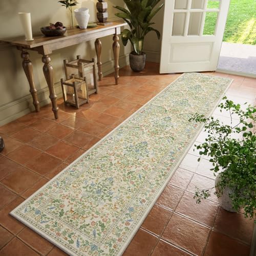 Washable Runners for Hallways Kitchen Rug: 2'x10' Runner Rugs Stain Resistant Non Slip Low Pile Soft Indoor Carpet Runner Rugs for Entryway Hallway Bedroom Kitchen Beside Bathroom Laundry Room - Image 2