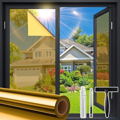 Coavas One Way Window Privacy Film, See Out Not in, Heat & UV, 29.5"X78.7" by Coavas