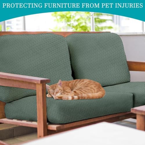 14 Pcs Outdoor Cushion Covers, Patio Sofa Cushion Covers Replacement - Image 6