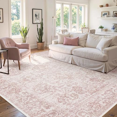 Rugxara 6x9 Pink Washable Area Rug for Living Room&Bedroom by Rugxara