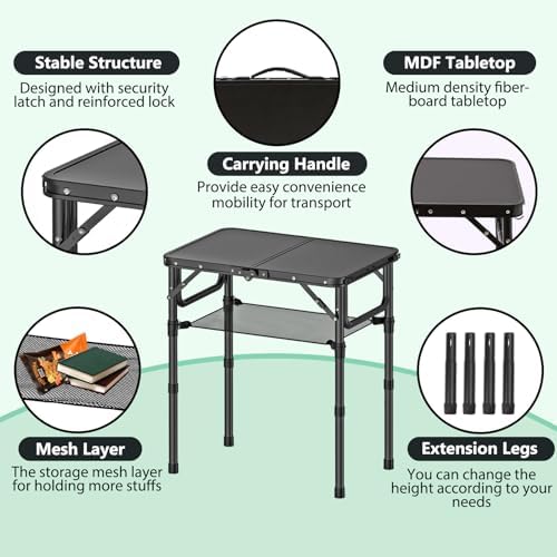 YihuiKo Folding TV Tray, Lightweight Portable Small Folding Table - Image 4