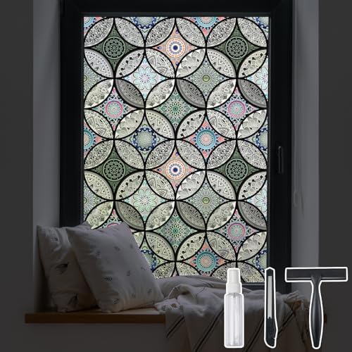 DKTIE Static Cling Decorative Window Film Easy to Install 17.7" x 78.7" by Dktie