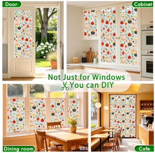 SOMWISE Rainbow Stained Glass Window Privacy Film,Heat Blocking Save Energy - Image 6