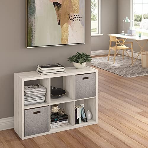 ClosetMaid Decorative Open Back 6-Cube Storage Organizer, Bleached Walnut - Image 2