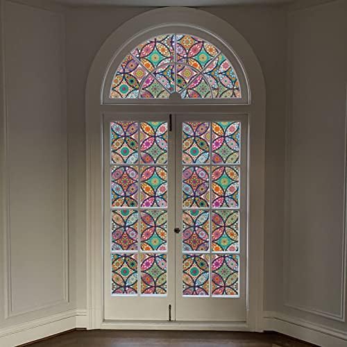 JiffDiff Stained Glass Window Film Static Cling Non Adhesive, 17.3"x 118" - Image 6
