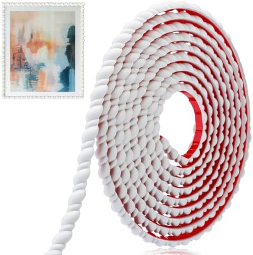 Peel and Stick Molding Trim Flexible Molding Trim for Wall Self Adhesive Paintable DIY Wall Trims for Mirror Frame Cabinet Edge Picture(1 Pcs,White) by Unknown