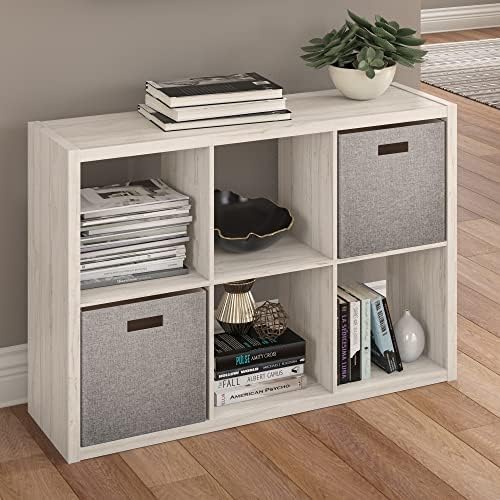 ClosetMaid Decorative Open Back 6-Cube Storage Organizer, Bleached Walnut - Image 4