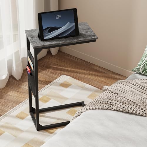 TUTOTAK C Shaped End Table, Side Table for Couch, Sofa Table - Image 6