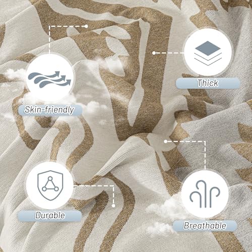 MYSKY HOME Boho Couch Cover for Dogs Washable Khaki Rhombic Couch Sofa Protector for Loveseat Sofa with Pets Friendly Chenille Geometric Sofa Covers Soft Durable Farmhouse Sofa Slipcovers, 71" X102" - Image 5