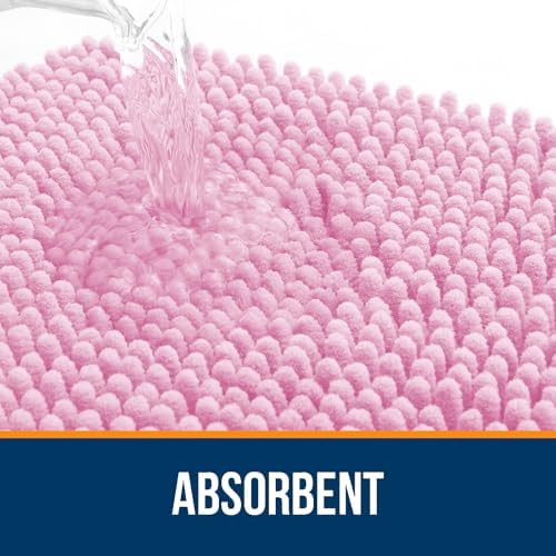 OLANLY Large Bathroom Rugs 70x46, Extra Soft Absorbent Chenille Bath Rugs - Image 4