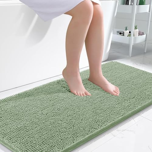 OLANLY Large Bathroom Rugs 50x30, Extra Soft Absorbent Chenille Bath Rugs by OLANLY