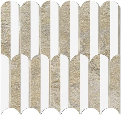 Vamos Tile Peel and Stick Backsplash Seamless Tile,PVC+Light Gold,10 Sheets by VamosTile