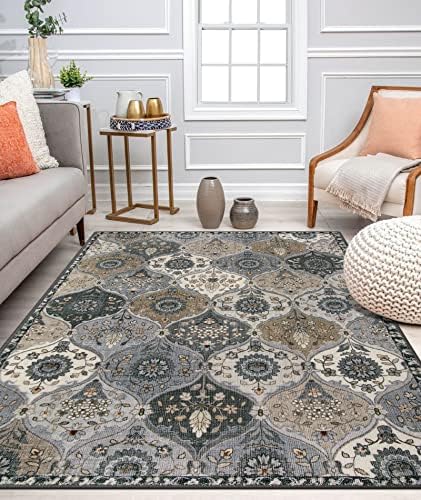 Lahome Moroccan Machine Washable Rugs, 4x6 Area Rug for Living Room Bedroom - Image 5