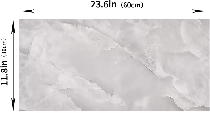Haimin 3D Wall Panels Peel and Stick Marble Tile Look 10 Pack Waterproof | Lightweight, each 23.6x11.8in, total 19.4 sq ft. Kitchen & bath backsplash, bedroom/living rm decor. Marble-look faux tile. - Image 2