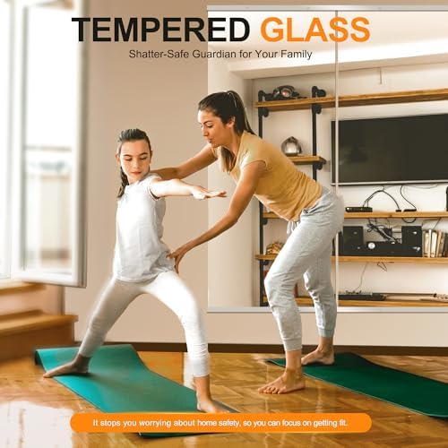 Delma Home Gym Mirror, 60''x25''x2PCS Silver - Image 3