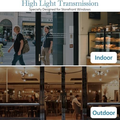 FuFin Window Film Transparent, 50% VLT, for Shopfront Glass, 41.3"×78.7" - Image 3