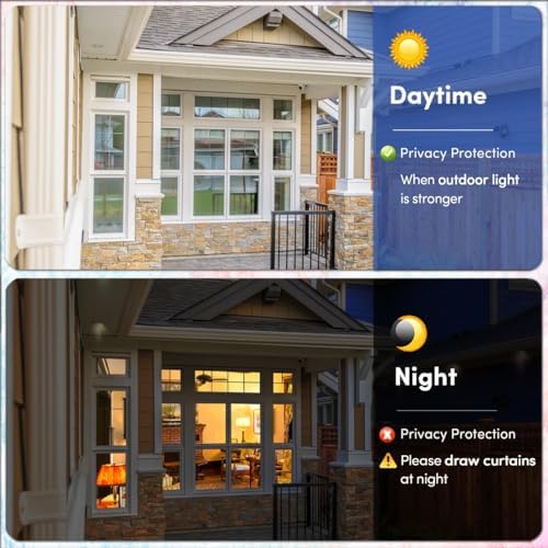 Coavas One Way Privacy Window Film Heat & Glare Control, 17.5"x78.7" Silver - Image 4