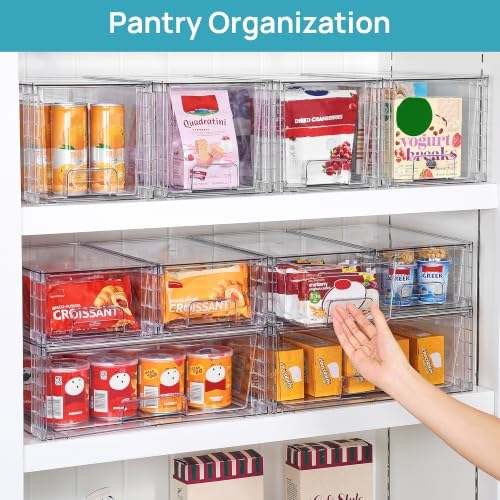 Vtopmart Clear Stackable Storage Drawers, 7 Pack Multi Size Set - Image 6