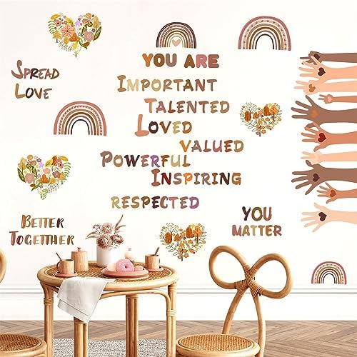 Inspirational Quotes Wall Stickers Kids Handprints Art Decal Peel and Stick | Classroom wall art mural, removable vinyl, peel and stick, self adhesive, for kids room playroom nursery daycare decorations - Image 5
