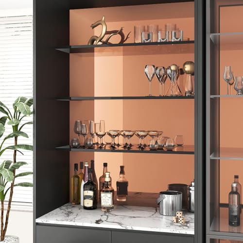 WESTICK Glossy Brown Mirror Wallpaper Peel and Stick Copper Gold Vinyl Roll Self Adhesive Mirror Stickers for Walls Flexible DIY Mirrored Paper for Countertops Cabinets Appliance Non Glass 15.8" x 80" - Image 5