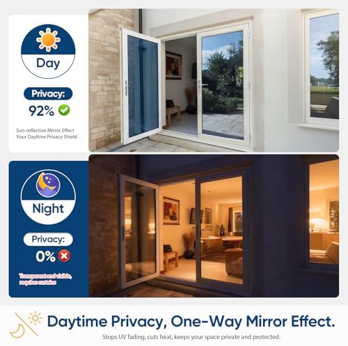 SUNBABY Window Privacy Film, One Way Mirror & Heat Blocking, 35.4"x78.7" - Image 5