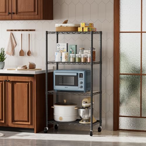 Golpart Shelves Storage Shelf Wire Closet Bathroom Organizers Metal Pantry - Image 7