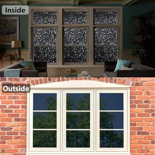 LEMON CLOUD Total Blackout Decorative Window Privacy Film, 35.4″ x 78.7″ - Image 6