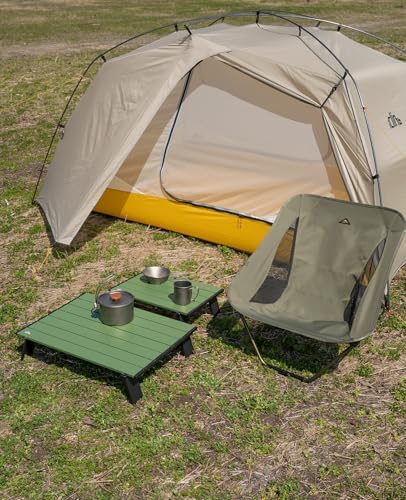 iClimb Ultralight Compact Mini Folding Alu. Table (Green - L) - Image 2
