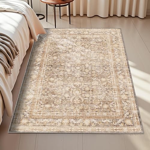 OPPODREAM Vintage Beige Area Rugs 3x5, Washable Rug for Living Room by OPPODREAM