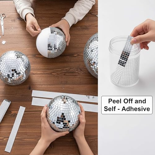 5400pcs Self-Adhesive Mirror Mosaic Tiles - Image 4