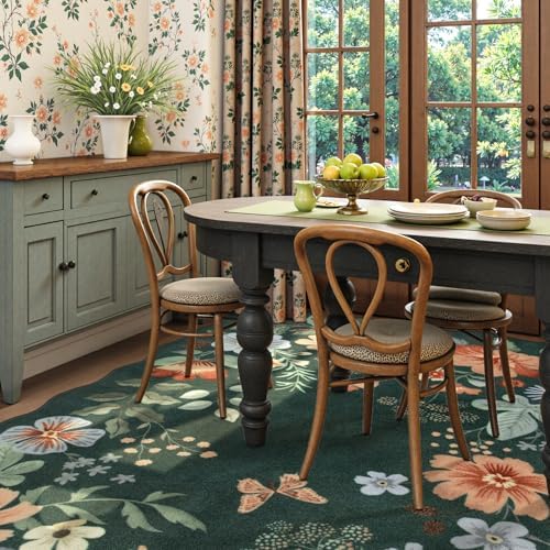 Lahome Floral Washable 6x9 Area Rugs, Soft Bedroom Rug for Living Room - Image 3