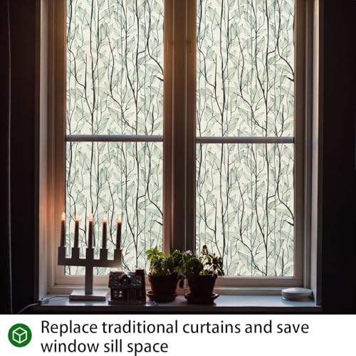 DKTIE Window Film Privacy Decorative Window Clings 17.7'' x 118.1'' - Image 5