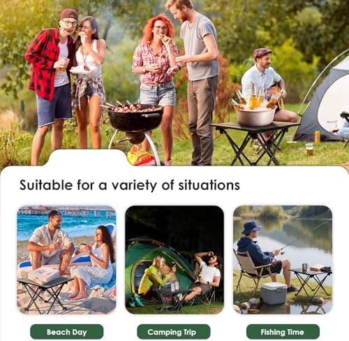 Opliy 2-Pack Portable Camping Table – Ultralight Foldable Car Tray Table with Carry Bag for Camping, Picnic, BBQ, Beach & Outdoor Travel - Image 7