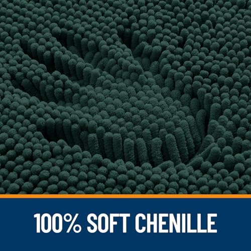 OLANLY Bathroom Runner Rugs 45x27, Extra Soft Absorbent Chenille Bath Rugs - Image 3