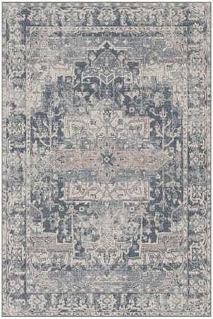 Rugxara Blue 10x14 Area Rugs for Living Room Bedroom Large Washable Rug - Image 4